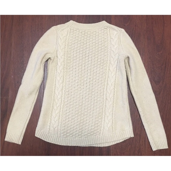 J Crew Cable Knit Sweater Ivory
Casual Pullover Wool Cotton Blend - Picture 3 of 5